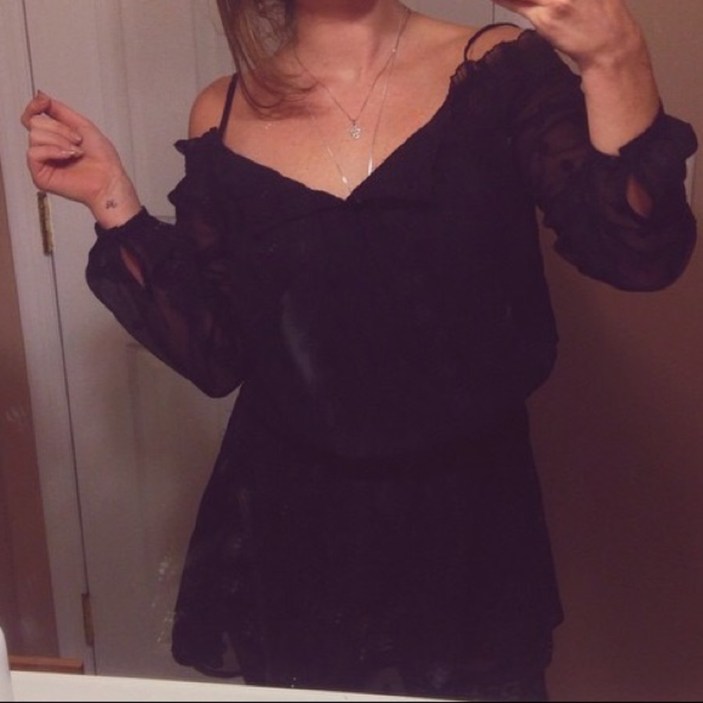 BNWOT Free People Black Lace Dress Sz. XS